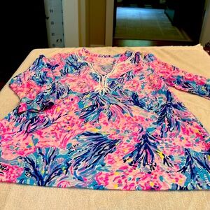 Lilly Pulitzer 100% cotton slub tunic XL